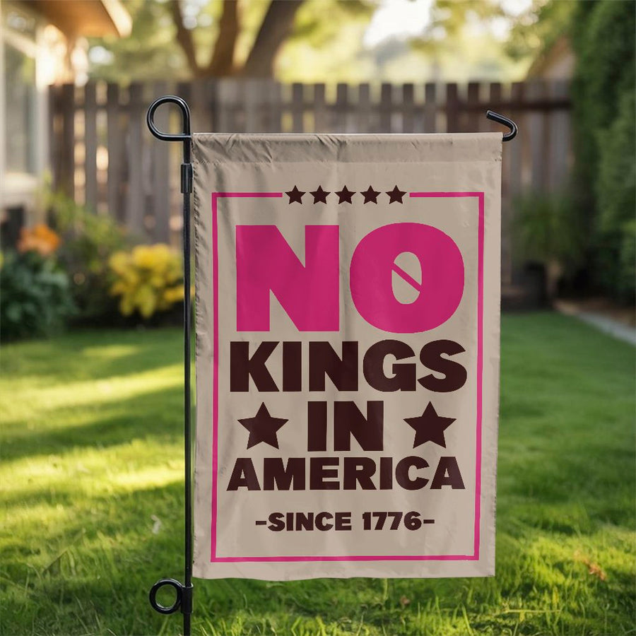 No Kings In America Flag | 1776 Patriotic Yard Decor | Premium Weather-Resistant Polyester | Protest Garden Gift for Home Porch