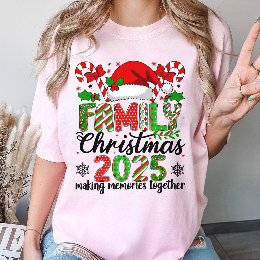 Family Christmas 2025 T-Shirt | Making Memories Together Matching Holiday Graphic | 100% Cotton Premium Gift | Unisex Xmas Outfit For Family Photos