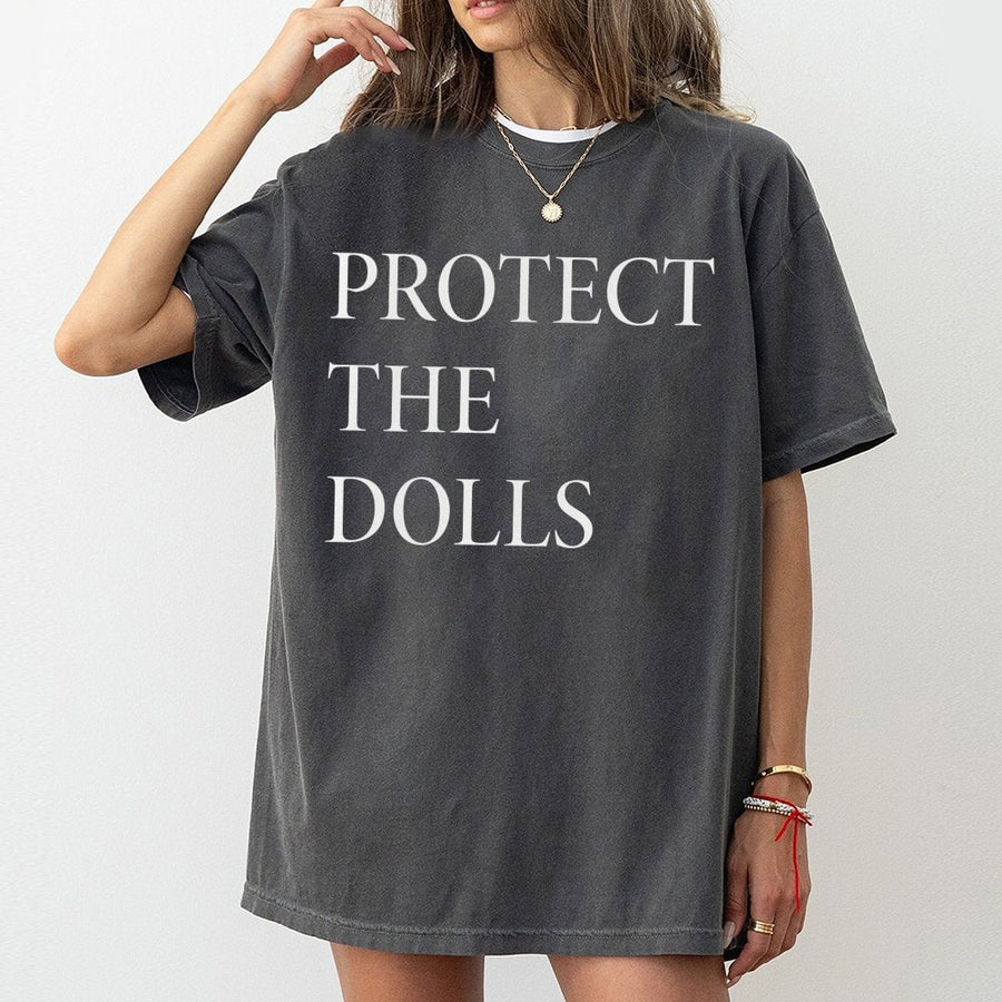 Protect The Dolls T-Shirt | Minimalist Social Justice Graphic Tee | Premium 100% Cotton | Inclusive LGBTQ Activist Gift for Equality