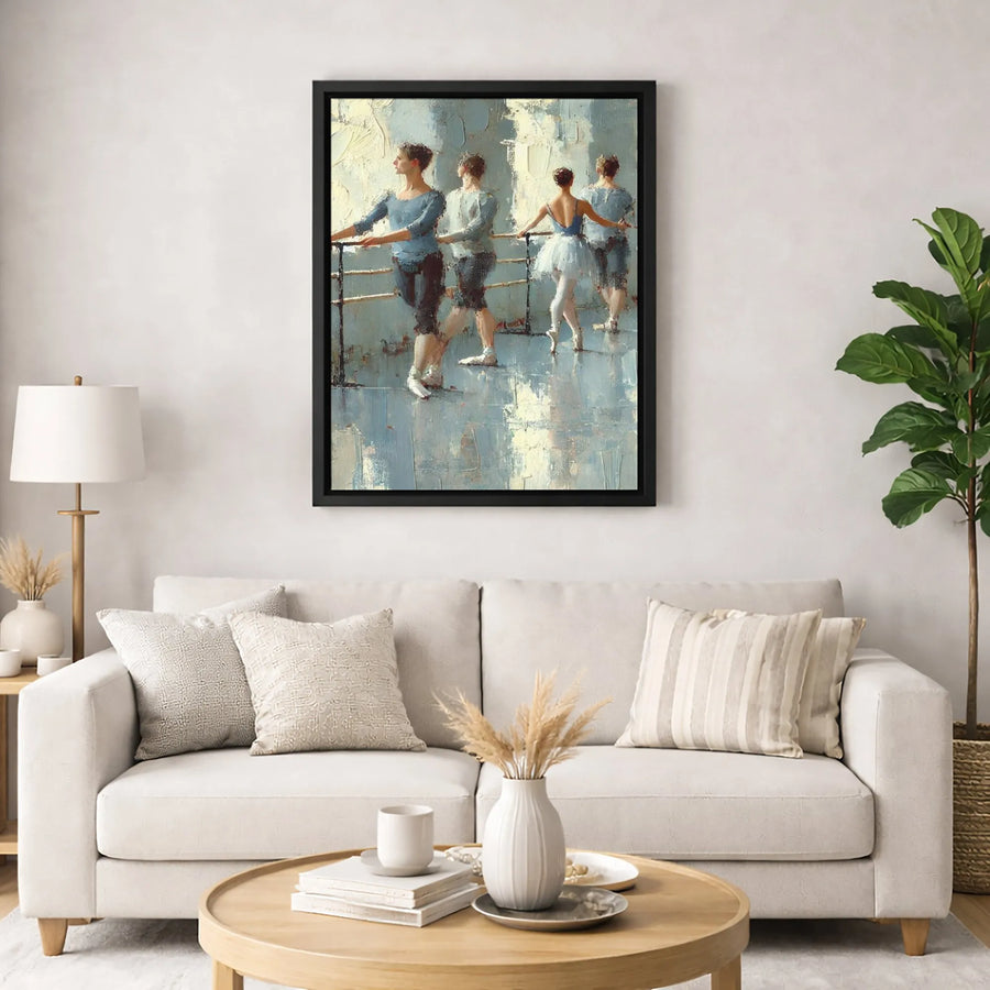 Ballet Dancers Canvas Art | Impressionist Rehearsal Studio Print | Gallery Quality 1.25 Inch Wrap | Elegant Gift for Dance Lovers & Home Decor