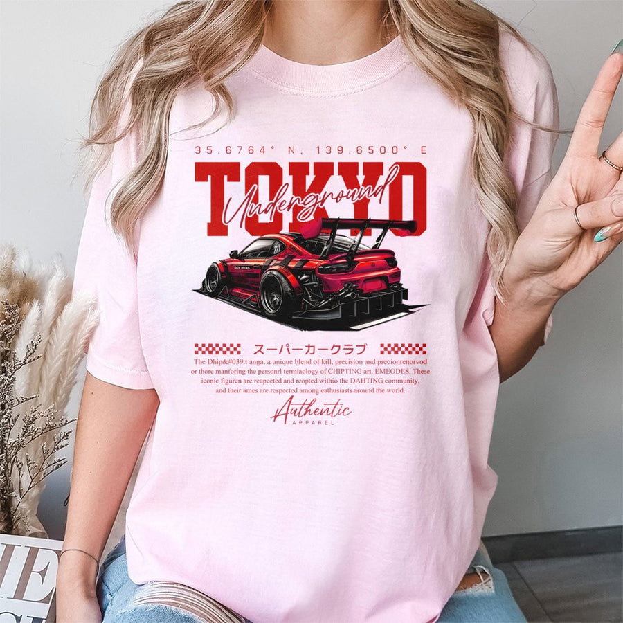 Tokyo Underground JDM Car T-Shirt | Street Racing Drift Graphic Design | Premium Cotton Unisex Tee | Gift for Car Enthusiasts