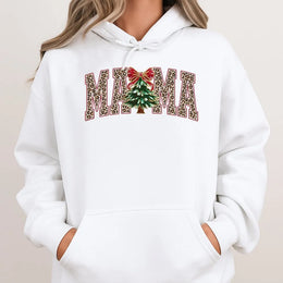 Leopard Mama Christmas Hoodie | Holiday Tree Graphic Print | Premium Cotton Blend | Perfect Gift for Mom and Mother's Day 2026