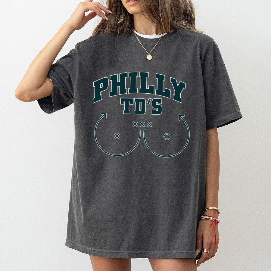 Philly TD's Graphic T-Shirt | Football Play Diagram Design | Premium Soft Cotton Tee | Funny Philadelphia Football Fan Gift for Women and Men