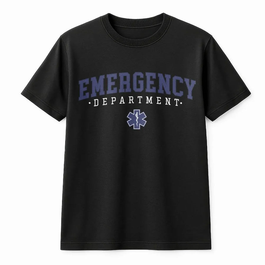 Emergency Department T-Shirt | Star of Life Medical Graphic | Premium Cotton Unisex Tee | Gift for ER Nurse, EMT, Paramedic & Hospital Staff