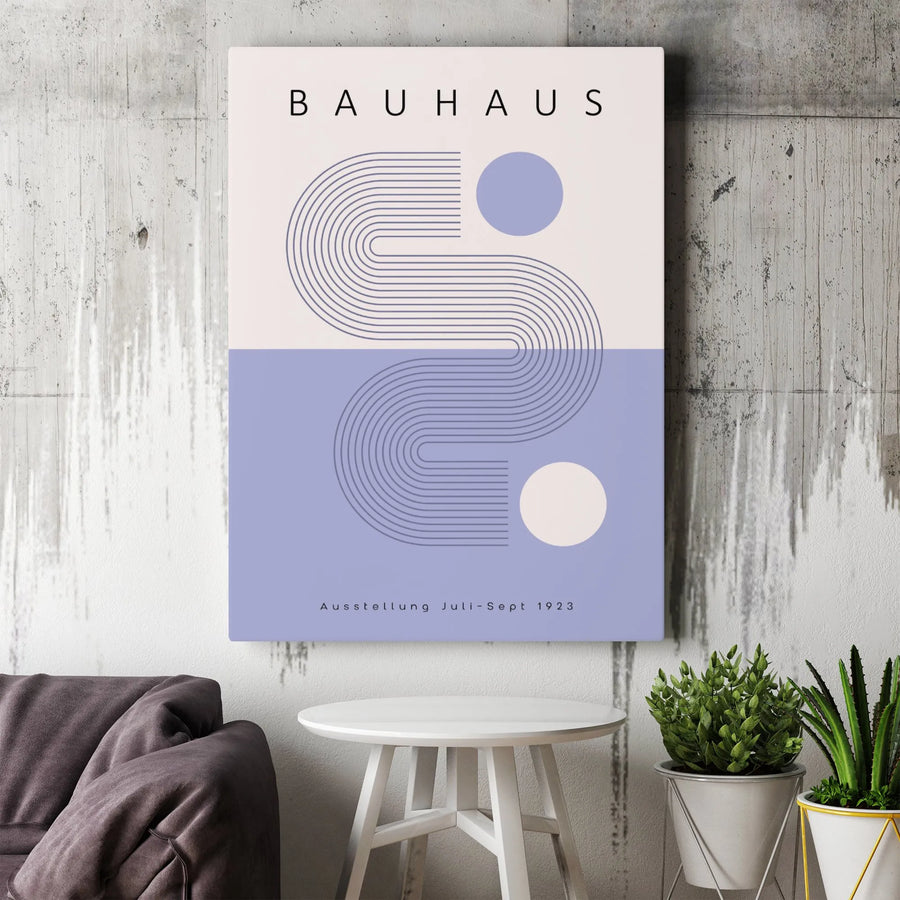 Bauhaus Exhibition Poster Canvas | 1923 Geometric Abstract Wall Art | Premium Gallery Wrapped Decor | Modern Minimalist Gift for Art Lovers