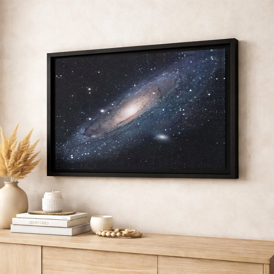Andromeda Galaxy Wall Art | Spiral Galaxy Space Canvas Print | 1.25-Inch Premium Gallery Wrap | Modern Home Decor for Astronomy Lovers