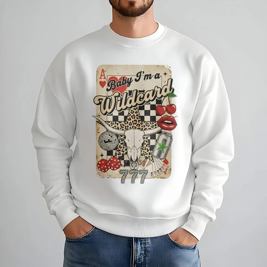 Cowgirl Sweatshirt | Retro Wild West Collage Graphic | Cotton-Poly Premium Blend | Gift for Country Western Music Lovers