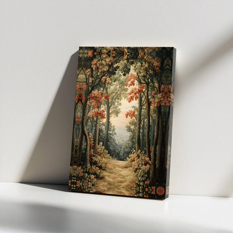 Enchanted Forest Canvas Wall Art | Whimsical Woodland Path Design | Premium Gallery Wrap 1.25 Inch Thick | Nature Lover Home Decor Gift