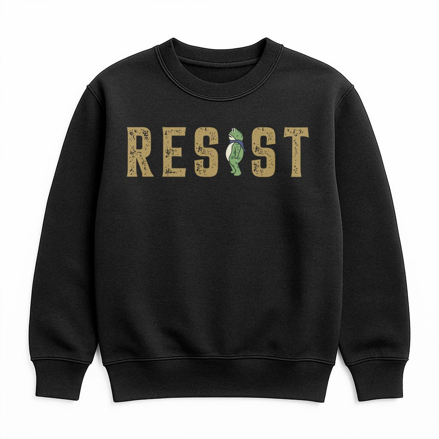 Resist Frog Sweatshirt | Portland Oregon Graphic Crewneck | Premium Cotton Blend | Funny Toad Gift for Nature Lovers and Activists