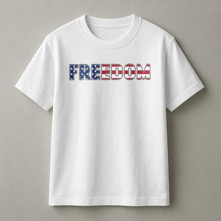 Freedom T-Shirt | American Flag USA Graphic Tee | Premium Cotton | 4th of July Gift for Men and Women