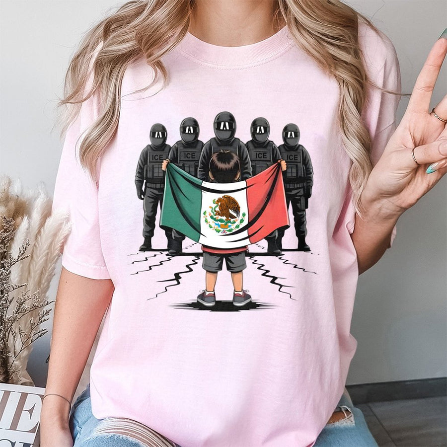 Mexican Flag Protest T-Shirt | Immigrant Rights Graphic Design | Premium Soft Cotton Tee | Activist Gift for Human Rights Supporters