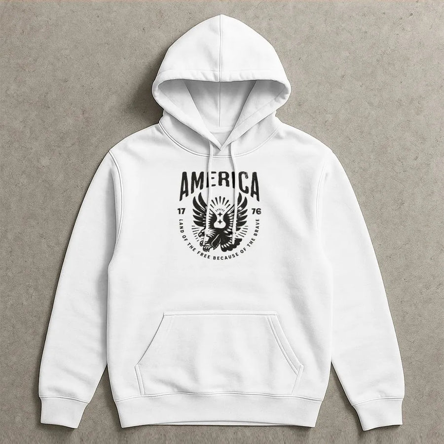 4th of July Hoodie | Vintage 1776 American Eagle Graphic | Premium Unisex Crewneck | Patriotic USA Independence Day Gift