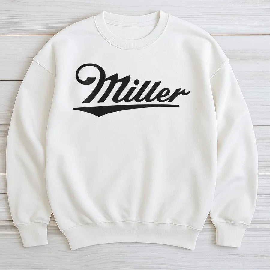 Miller Beer Vintage Baby Sweatshirt Y2k Fitted Sweatshirt, Trendy Baseball Game Outfit, Iconic Retro Sweatshirt, Soft Women'S Top
