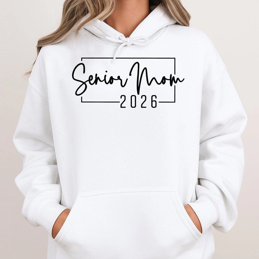 Senior Mom 2026 Hoodie | Minimalist Graduation Apparel | Premium Cotton-Blend | Proud Mother Graduation Gift For Class Of 2026
