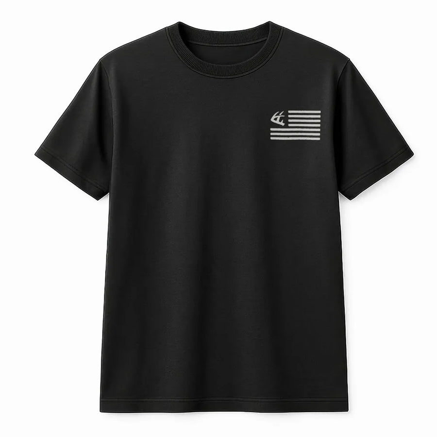 Nautical American Flag T-Shirt | Minimalist USA Pocket Graphic | Premium Cotton Shirt | Unisex Patriotic Gift for Boaters