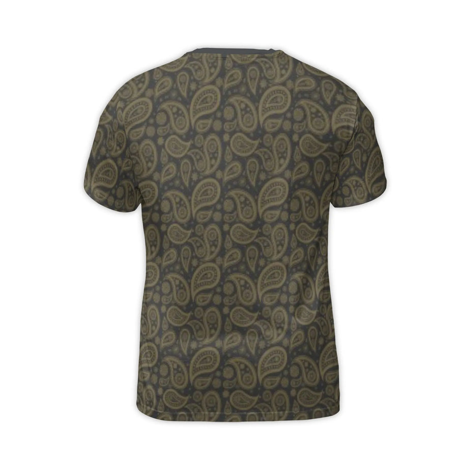 Paisley Tuxedo T-Shirt | 3D Formal Print with Red Bow Tie | Premium Polyester Spandex | Funny Costume Gift for Men
