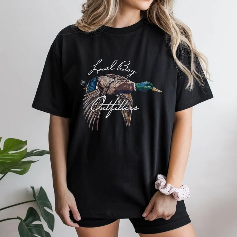 Mallard Duck T-Shirt | Flying Duck Graphic Tee | Premium 100% Cotton | Nature Lover Gift for Hunters and Outdoor Enthusiasts