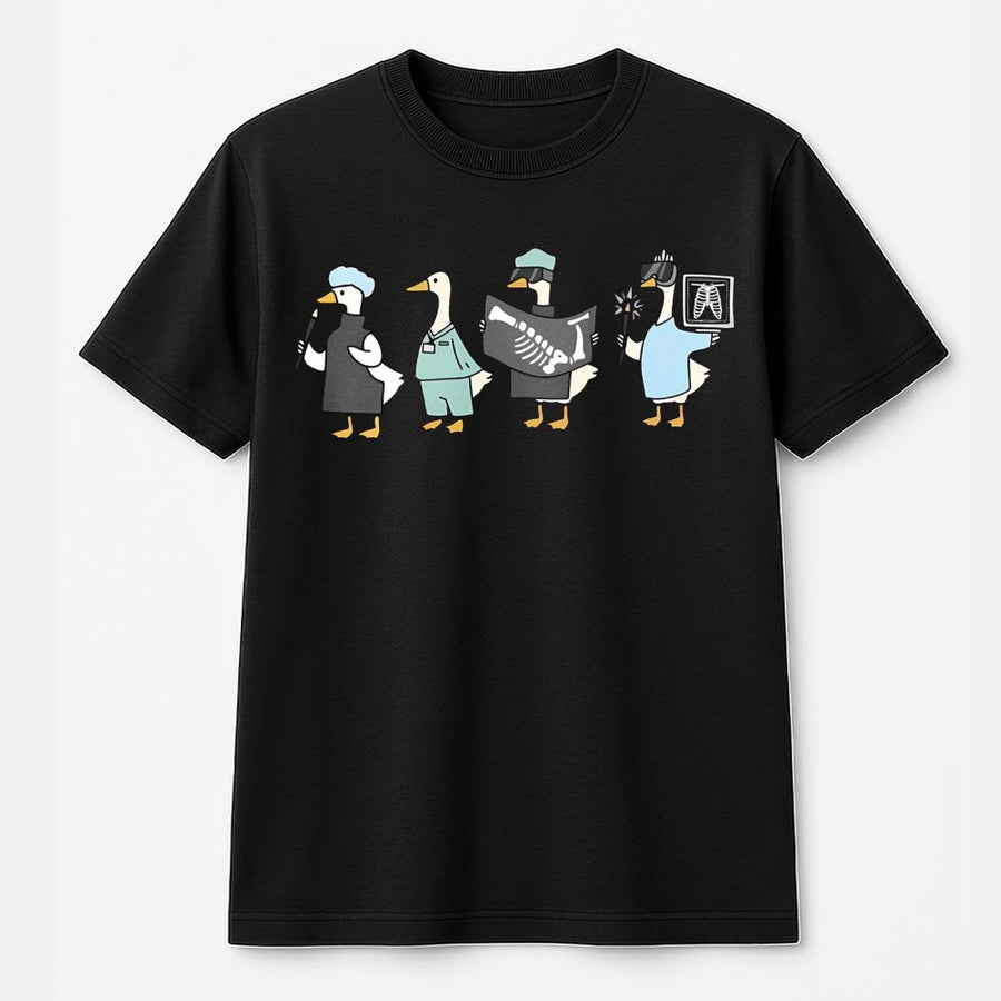 Radiologic Tech T-Shirt | Funny Medical Goose Graphic | Premium 100% Cotton Tee | Gift for Radiology Technologist & Rad Tech Student