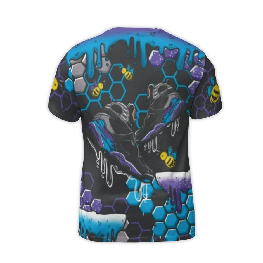 Sneakerhead 3D T-Shirt | Honeycomb Bee Graphic Print | Premium Polyester Spandex | Gift for Urban Streetwear Enthusiasts