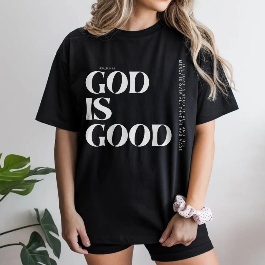 God Is Good T-Shirt | Minimalist Scripture Verse Design | Premium Soft Cotton Blend | Religious Christian Gift For Men And Women