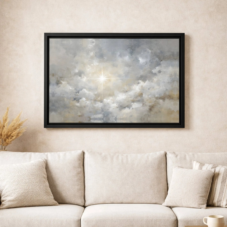 Bethlehem Star Canvas Print | Abstract Religious Wall Art | Premium Fade-Resistant Gallery Wrap | Christian Home Decor Gift