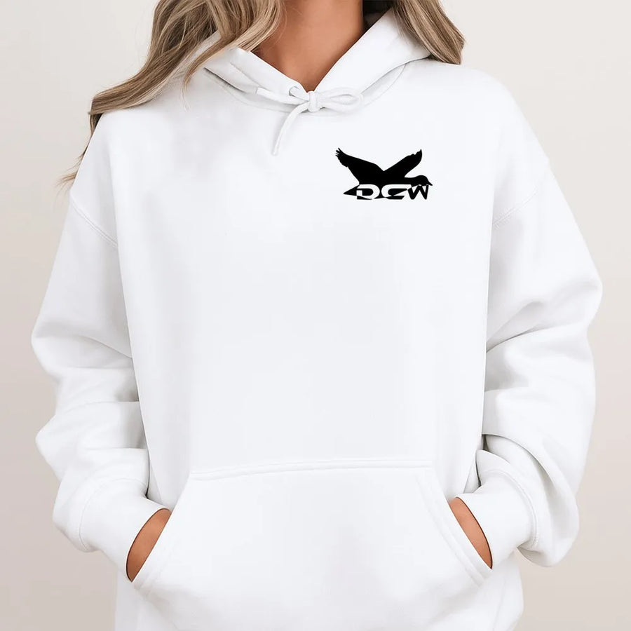 Dixie Creek Waterfowl Hoodie | Duck Hunting Logo Graphic Sweatshirt | Premium Cotton Blend | Gift for Outdoor Enthusiasts & Hunters