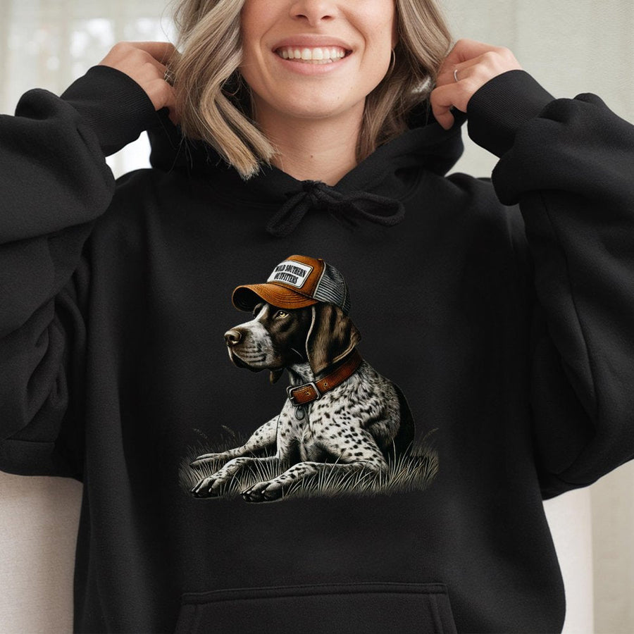 German Shorthaired Pointer Hoodie | Vintage Hunting Dog Graphic | Soft Cotton-Blend Premium Apparel | Gift for Outdoorsmen & Country Style Lovers