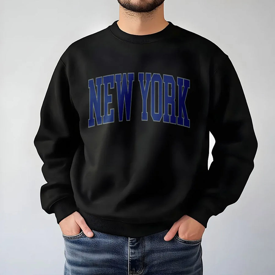 New York Sweatshirt | Vintage Collegiate Graphic | Premium Cotton-Blend | NYC Souvenir Gift for Men & Women