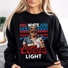 Red White And Coors Light Unisex Sweatshirt, 4th Of July Sweatshirt, Independence Day Sweatshirt, Patriotic Clothing, Coors America