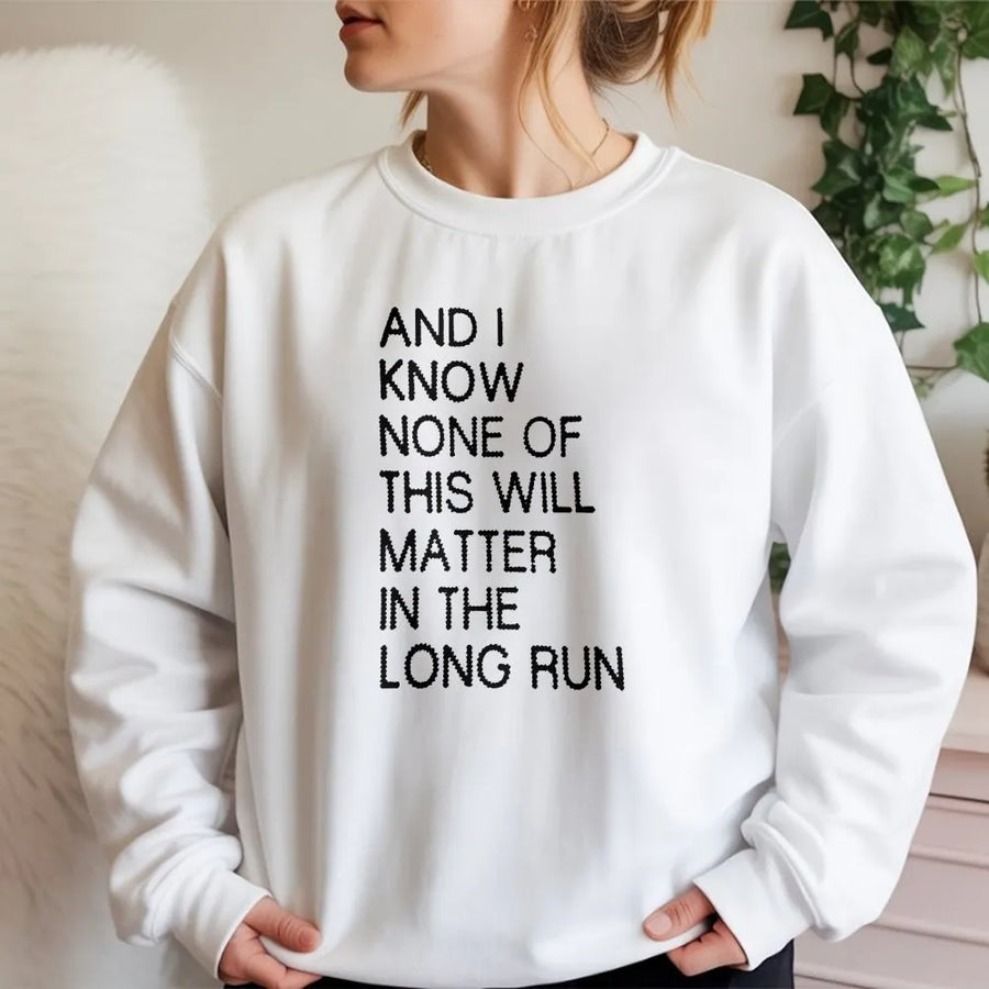 Existential Quote Sweatshirt | Y2K Aesthetic Minimalist Text Design | Premium Cotton-Blend Sweatshirt | Sarcastic Philosophy Gift for Adults