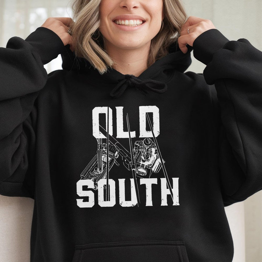 Lineman Bucket Truck Hoodie | Old South Electric Utility Design | Cotton-Poly Blend Premium Sweatshirt | Gift For Electrical Worker