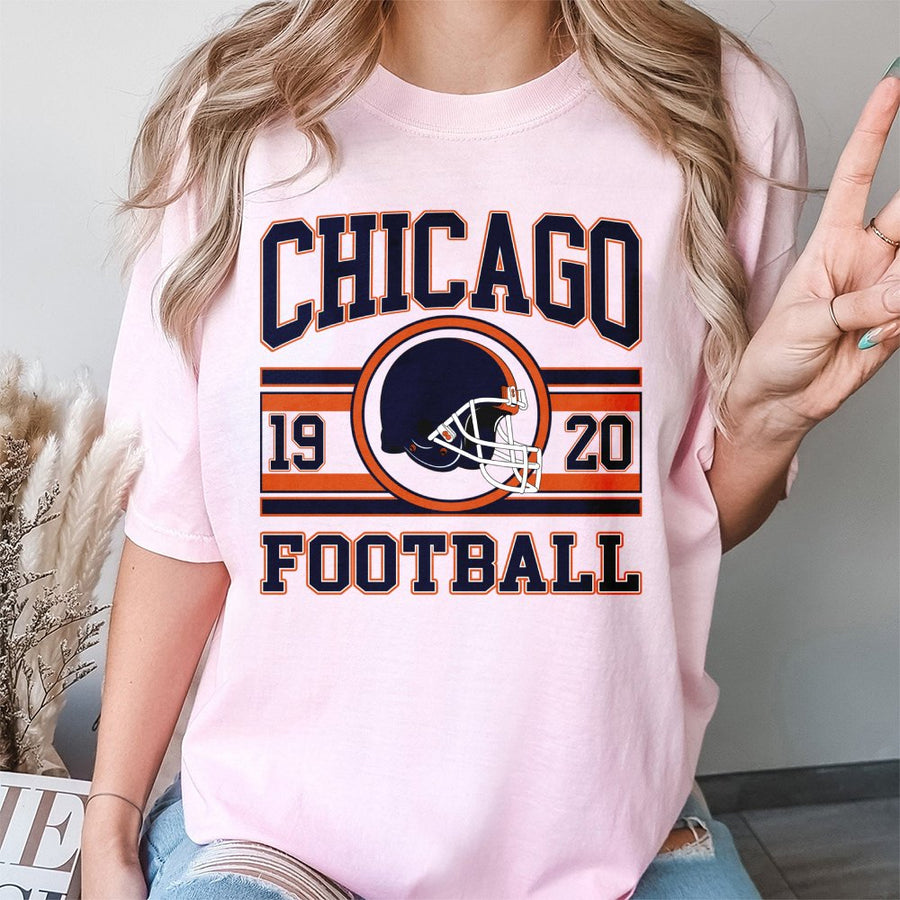 Kids Chicago Football T-Shirt Chicago Football Vintage Bears City Football Youth Size T-Shirt Youth Heavy Blend