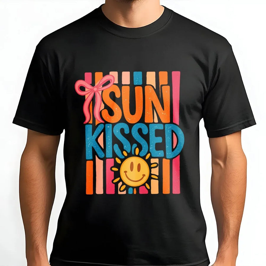 Sunkissed Summer T-Shirt | Trendy Beach Life Graphic | Soft Cotton Blend Pullover | Vacation Gift For Her