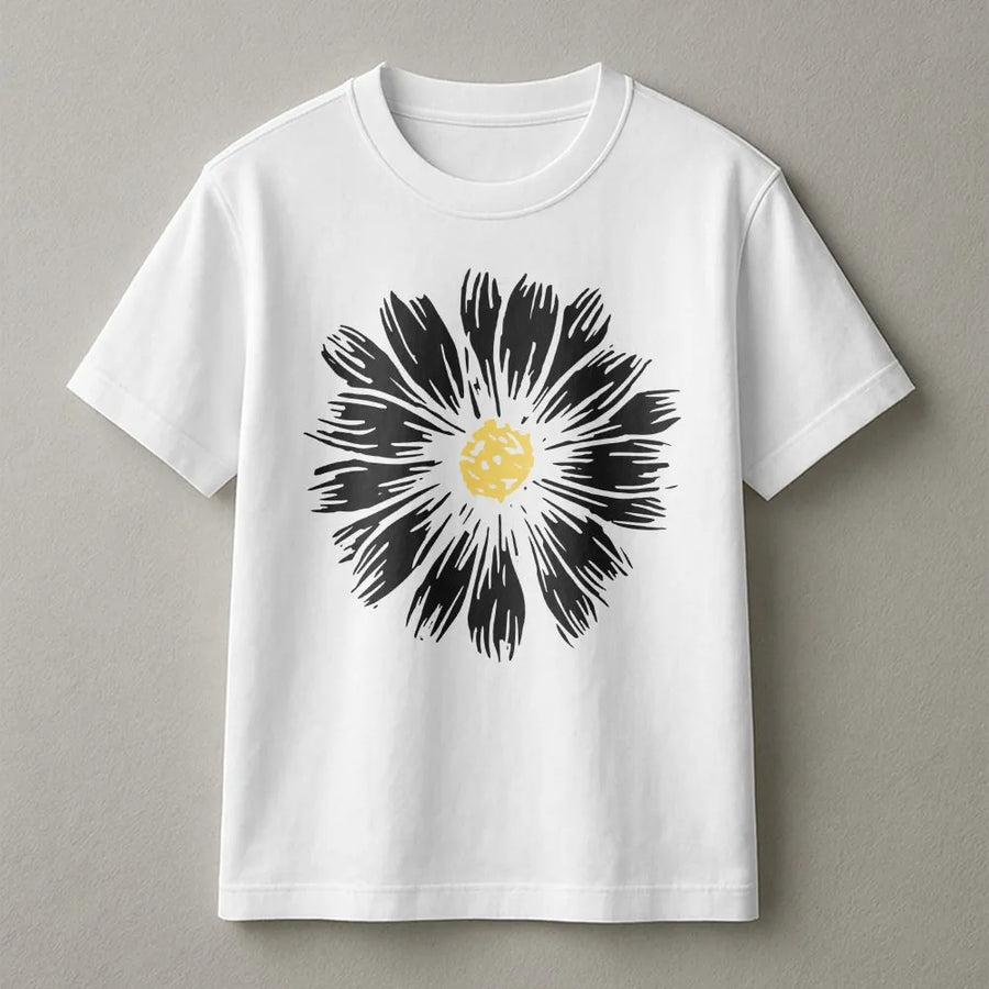 Daisy T-Shirt | Boho Wildflower Graphic | Premium Cotton Blend | Aesthetic Gift for Plant Lovers and Gardeners