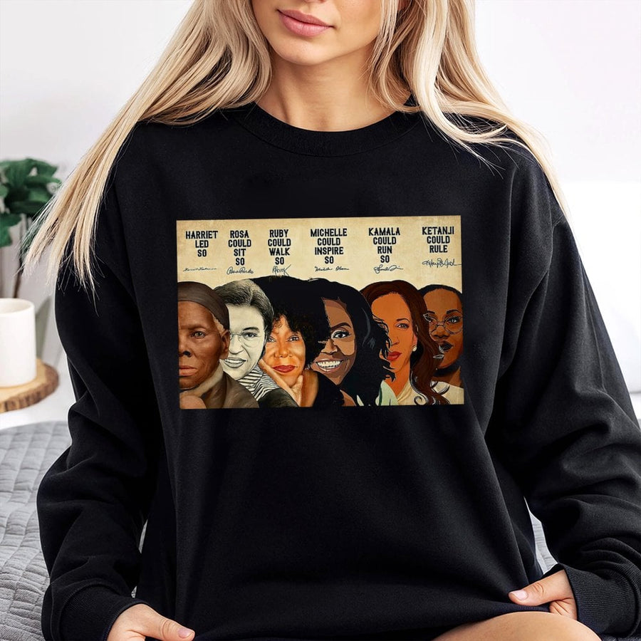 Black History Month Sweatshirt | Iconic Women Leaders Graphic Print | Soft Cotton-Blend Crewneck | Inspirational Gift for Her