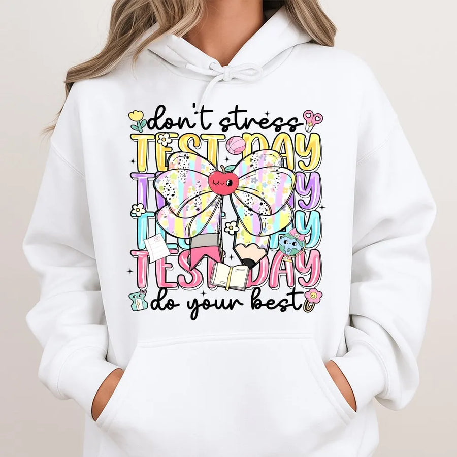 Test Day Shirt | Motivational State Testing Teacher Graphic Tee | Soft Cotton | Student Encouragement & Classroom Gift