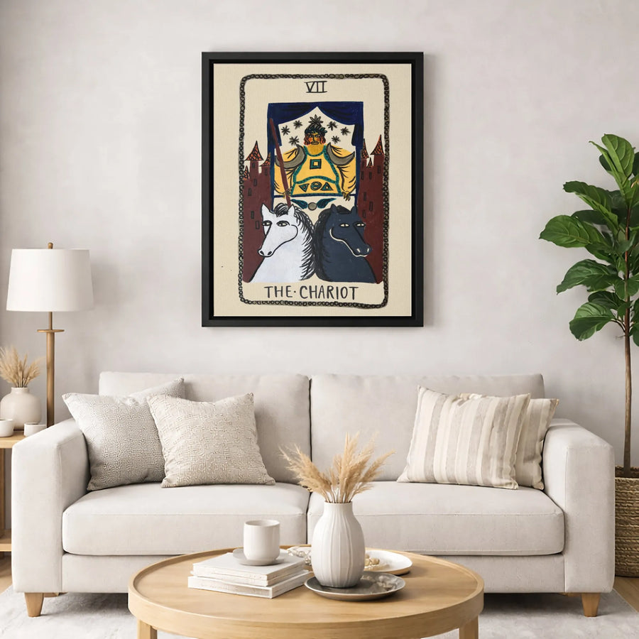 The Chariot Tarot Card Canvas Print | VII Major Arcana Wall Art | Premium Gallery-Wrapped Decor | Spiritual Gift for Mystic Seekers