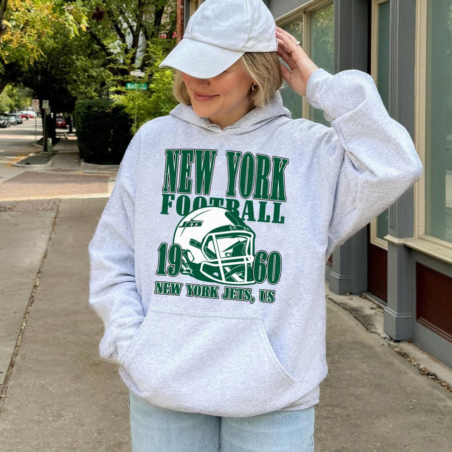 New York Football 1960 New York Jets, Us With Football Helmet Hoodie