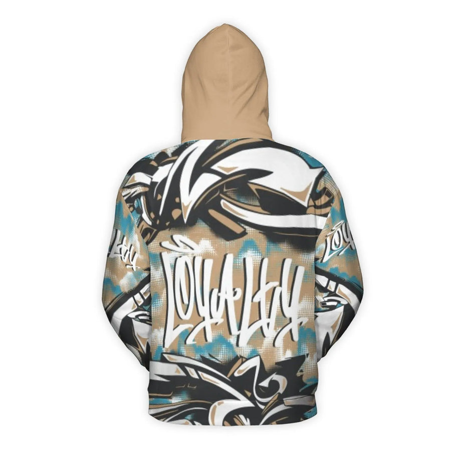 Loyalty Love Value Everything 3D Hoodie | Urban Graffiti Streetwear Art | Premium Brushed Fleece Knit | Unisex Gift for Men and Women
