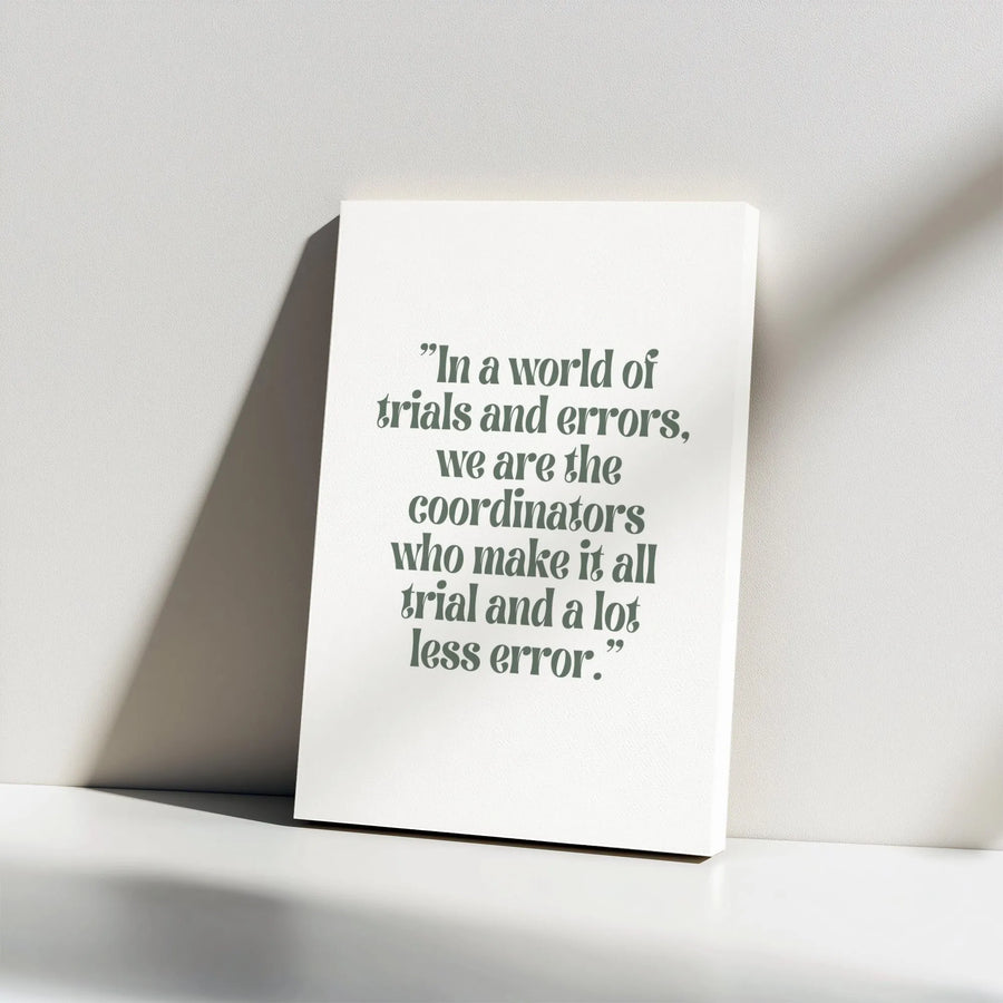 Coordinator Definition Canvas | Professional Job Title Quote Wall Art | 1.25 Inch Gallery Wrap Print | Office Decor Gift For Project Managers