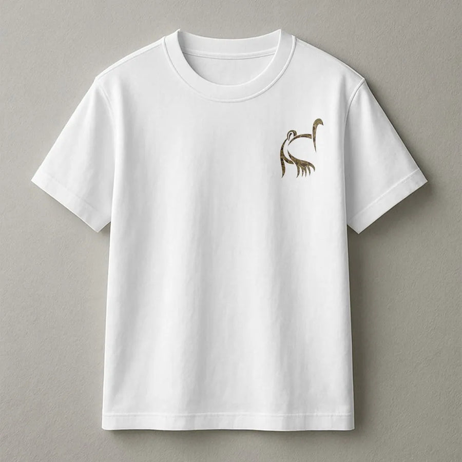 Abstract Bird Graphic T-Shirt | Camouflage Minimalist Art Design | Premium Soft Cotton | Unisex Casual Streetwear Gift