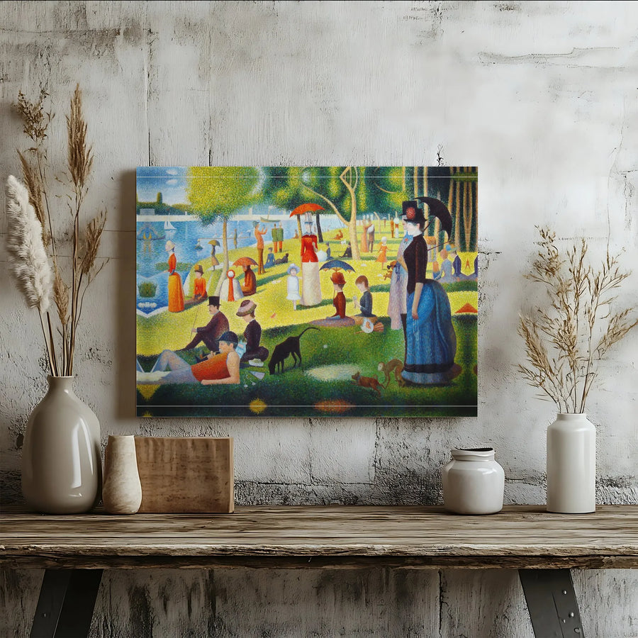 Seurat La Grande Jatte Canvas Print | A Sunday Afternoon Pointillism Painting | Premium Matte Canvas | Classic Art Collector's Wall Decor Gift