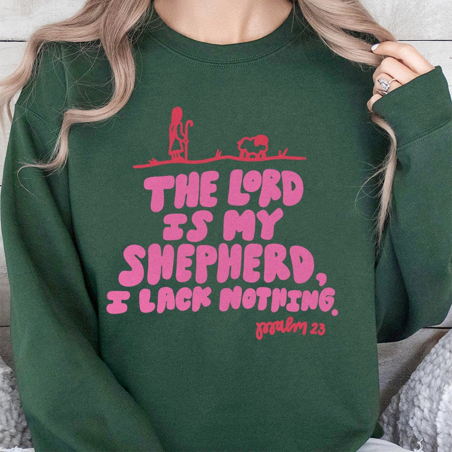 The Lord Is My Shepherd Sweatshirt | Psalm 23 Christian Apparel | Premium Cotton Blend | Faith-Based Religious Gift for Women and Men