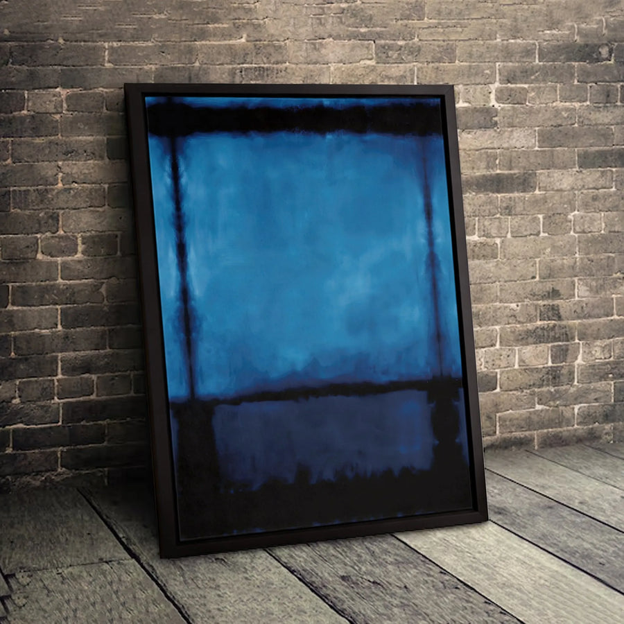 Blue Abstract Canvas Wall Art | Minimalist Color Field Painting | Premium Gallery Wrapped Print | Modern Home & Office Decor Gift