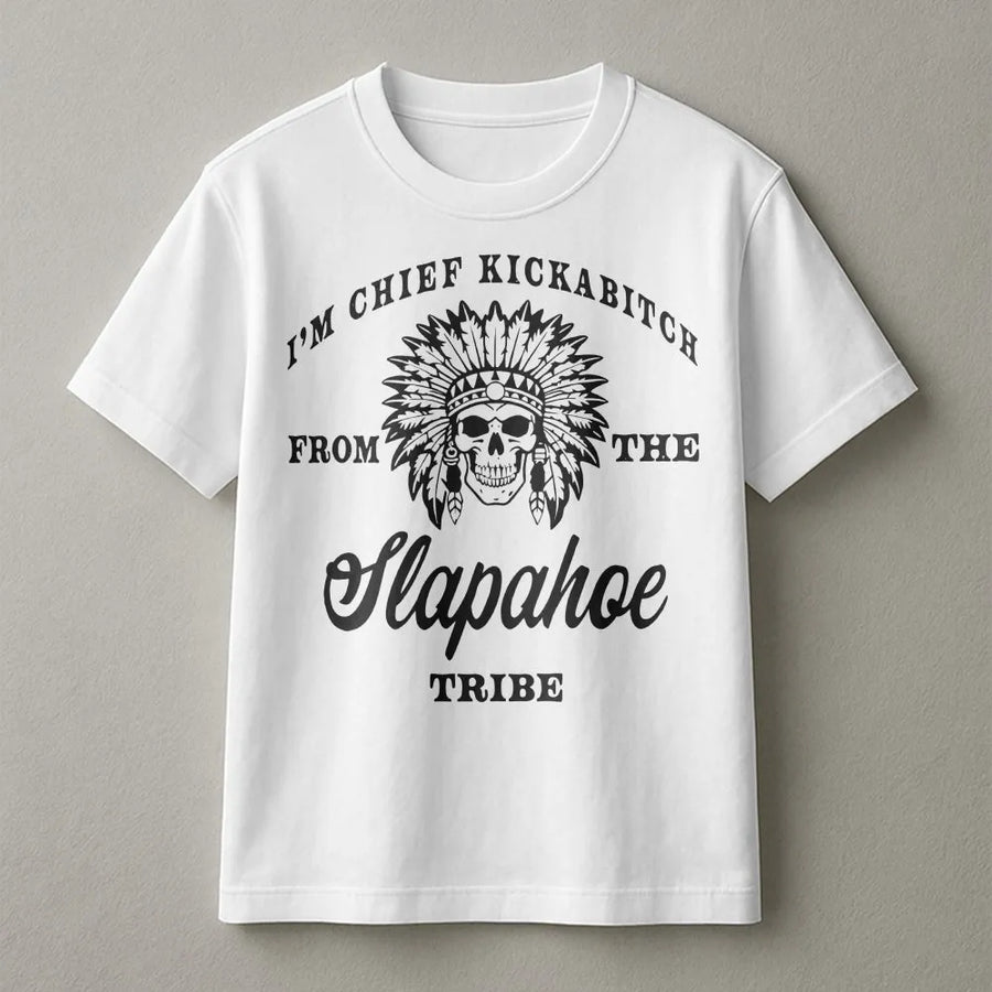 Funny Offensive T-Shirt | Skull with Headdress Graphic Pullover | Soft Cotton Blend Sweatshirt | Adult Humor Sarcastic Gag Gift