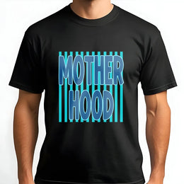 Motherhood Graphic T-Shirt | Trendy Striped Mama Design | Premium 100% Cotton Tee | Gift for New Moms and Mothers Day