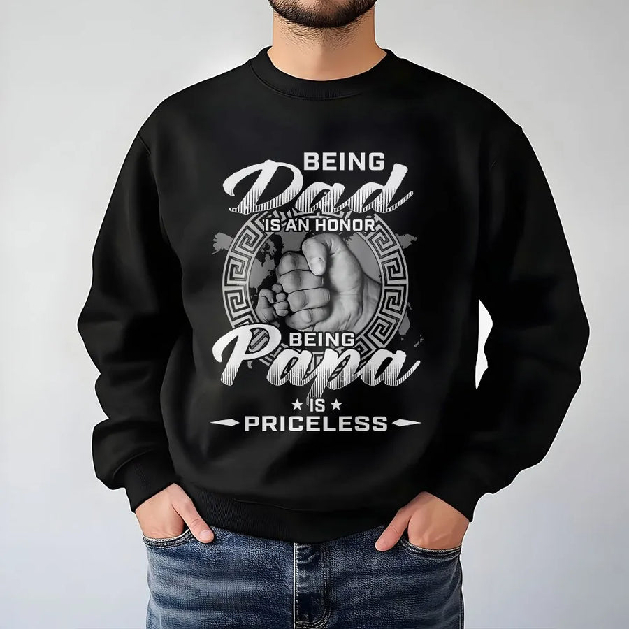 Dad Sweatshirt | Minimalist Chest Graphic | Soft Crewneck Pullover | Gift for New Dad, Father's Day