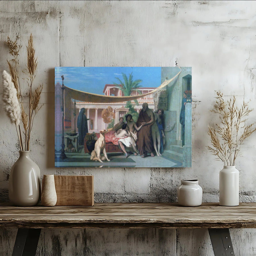 Alcibiades Being Taught By Socrates Canvas Print | François-André Vincent Classical Art | Gallery-Wrapped Premium Decor | History Lover Gift