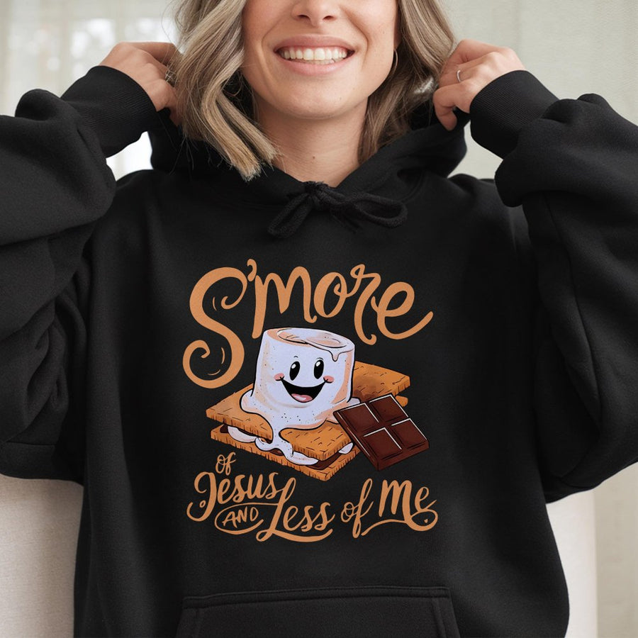 Smore Of Jesus And Less Of Me Hoodie | Christian Graphic Sweatshirt | Premium Cotton-Blend | Faith-Based Religious Gift For Women And Teens