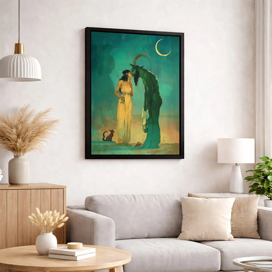 Pan The Horned God Canvas Art | Mythological Fantasy Wall Decor | Premium Fade-Resistant Print | Gothic Aesthetic Gift For Pagan Home